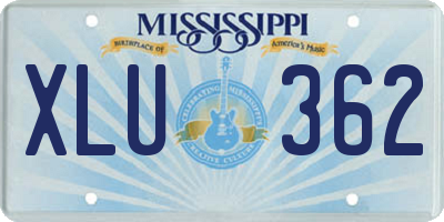 MS license plate XLU362