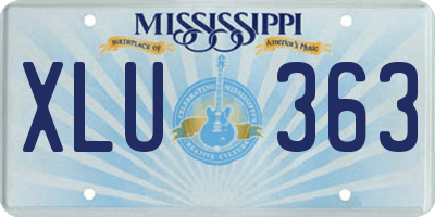 MS license plate XLU363