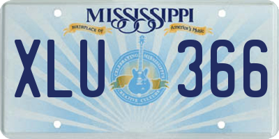 MS license plate XLU366