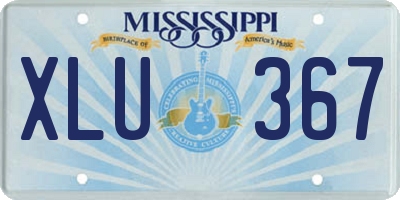 MS license plate XLU367