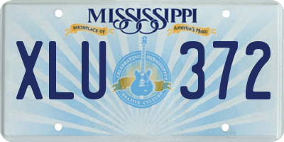 MS license plate XLU372