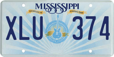 MS license plate XLU374