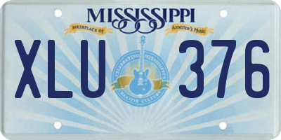 MS license plate XLU376
