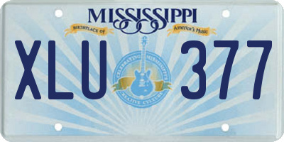 MS license plate XLU377