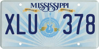 MS license plate XLU378