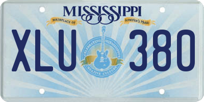 MS license plate XLU380