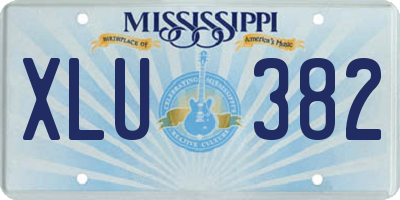 MS license plate XLU382