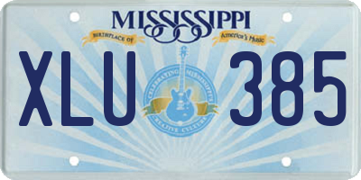 MS license plate XLU385