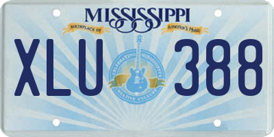 MS license plate XLU388