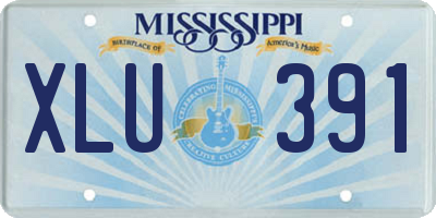 MS license plate XLU391
