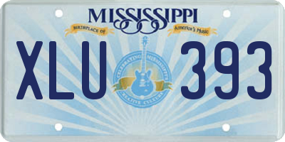 MS license plate XLU393