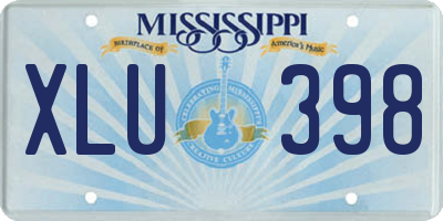 MS license plate XLU398