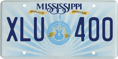 MS license plate XLU400