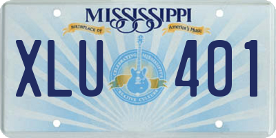 MS license plate XLU401