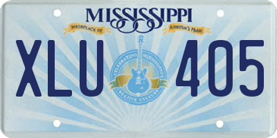 MS license plate XLU405