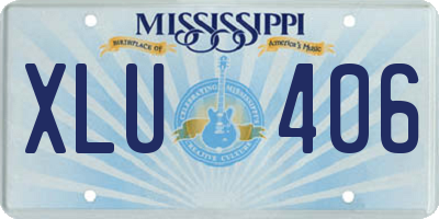 MS license plate XLU406