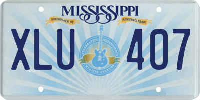 MS license plate XLU407