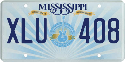MS license plate XLU408