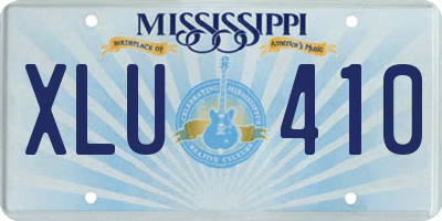 MS license plate XLU410