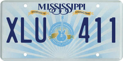 MS license plate XLU411