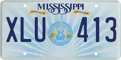 MS license plate XLU413
