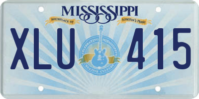 MS license plate XLU415