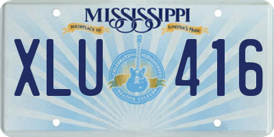 MS license plate XLU416