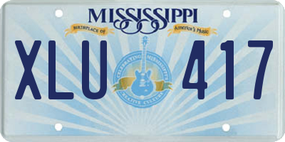 MS license plate XLU417