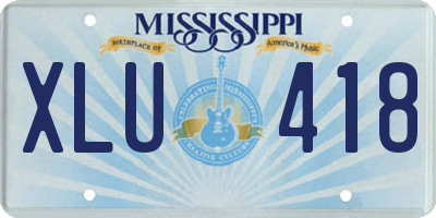 MS license plate XLU418