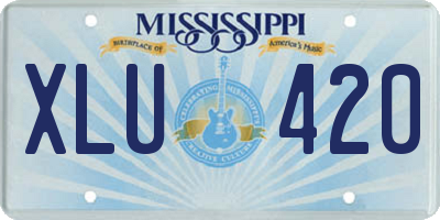 MS license plate XLU420
