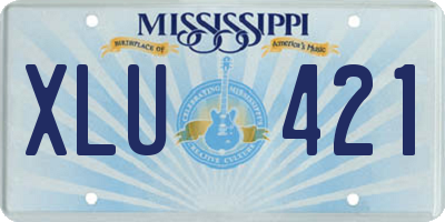 MS license plate XLU421