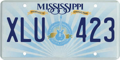 MS license plate XLU423