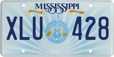 MS license plate XLU428
