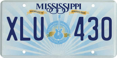 MS license plate XLU430