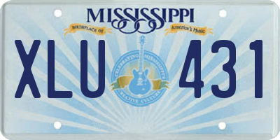 MS license plate XLU431