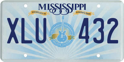MS license plate XLU432