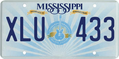 MS license plate XLU433