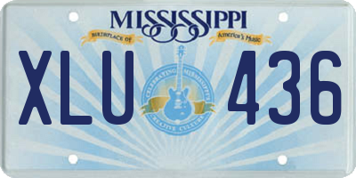 MS license plate XLU436
