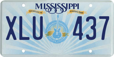 MS license plate XLU437