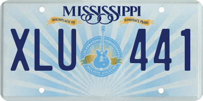 MS license plate XLU441