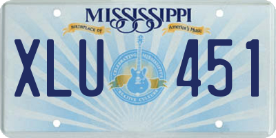 MS license plate XLU451