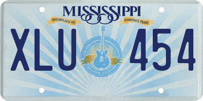 MS license plate XLU454