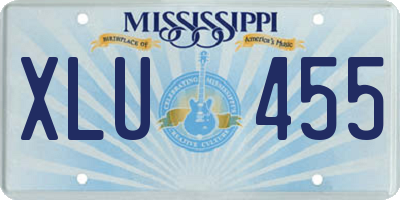 MS license plate XLU455