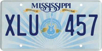 MS license plate XLU457