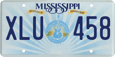 MS license plate XLU458