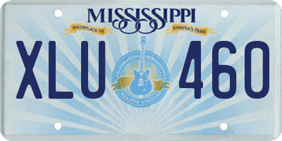 MS license plate XLU460