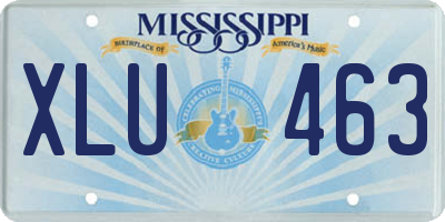 MS license plate XLU463