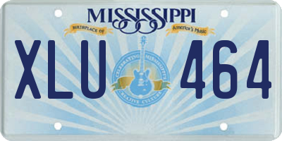 MS license plate XLU464