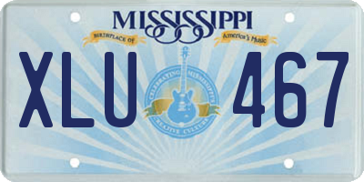 MS license plate XLU467
