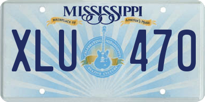 MS license plate XLU470